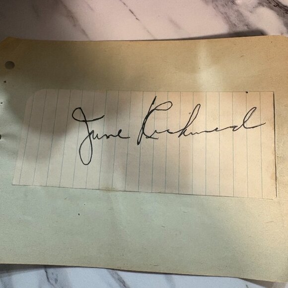 June Richmond Signed Autograph Slip – Jazz Singer & Actress Vintage 1940s - Picture 1 of 1